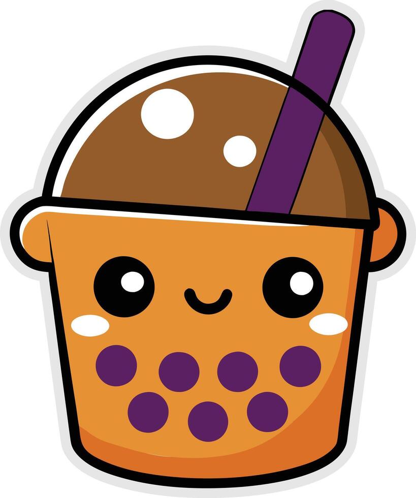 Bubble Tea Art Drink vector