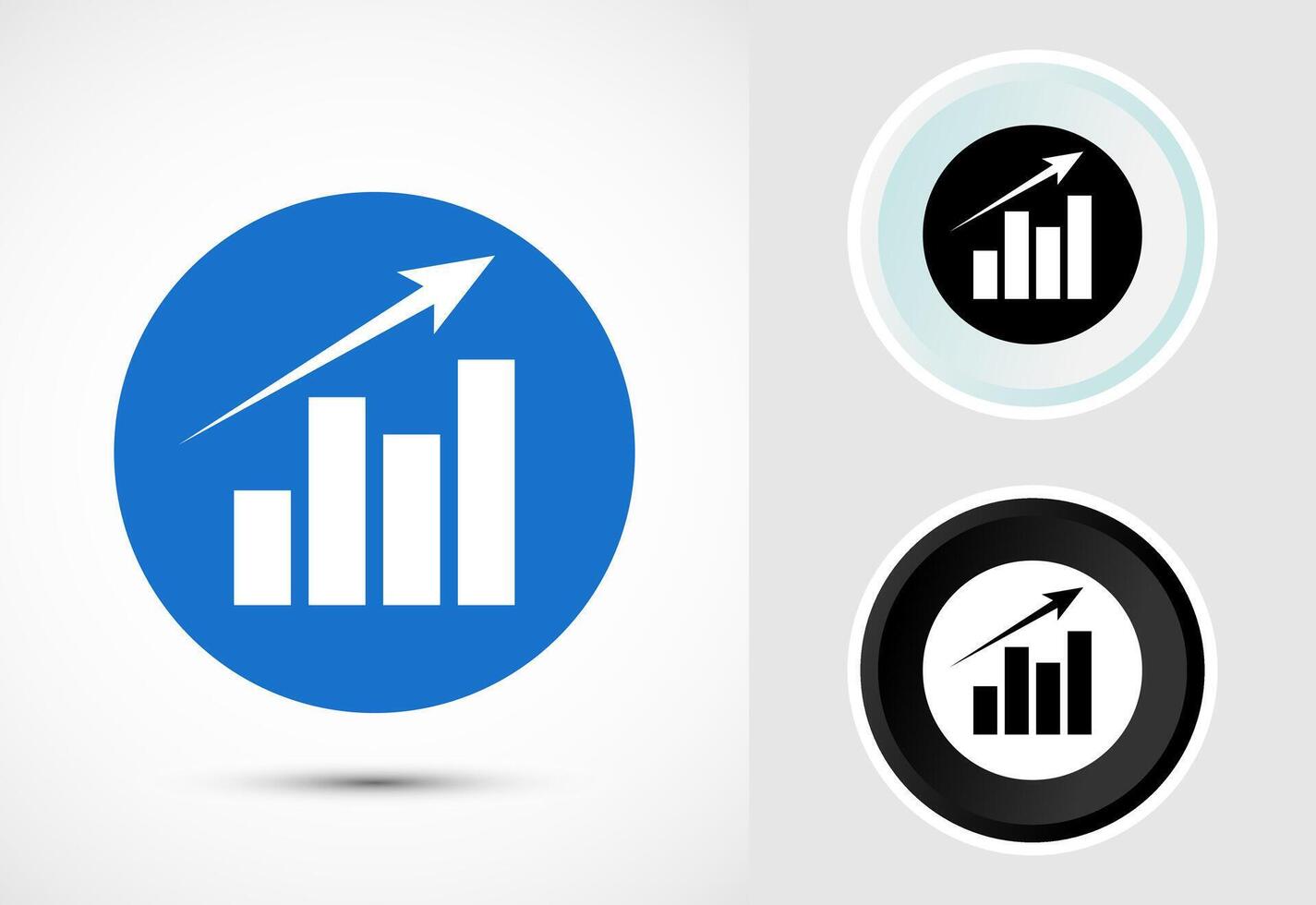 Bar chart icon design illustration, Graph logo, Growth sign, Growth chart vector