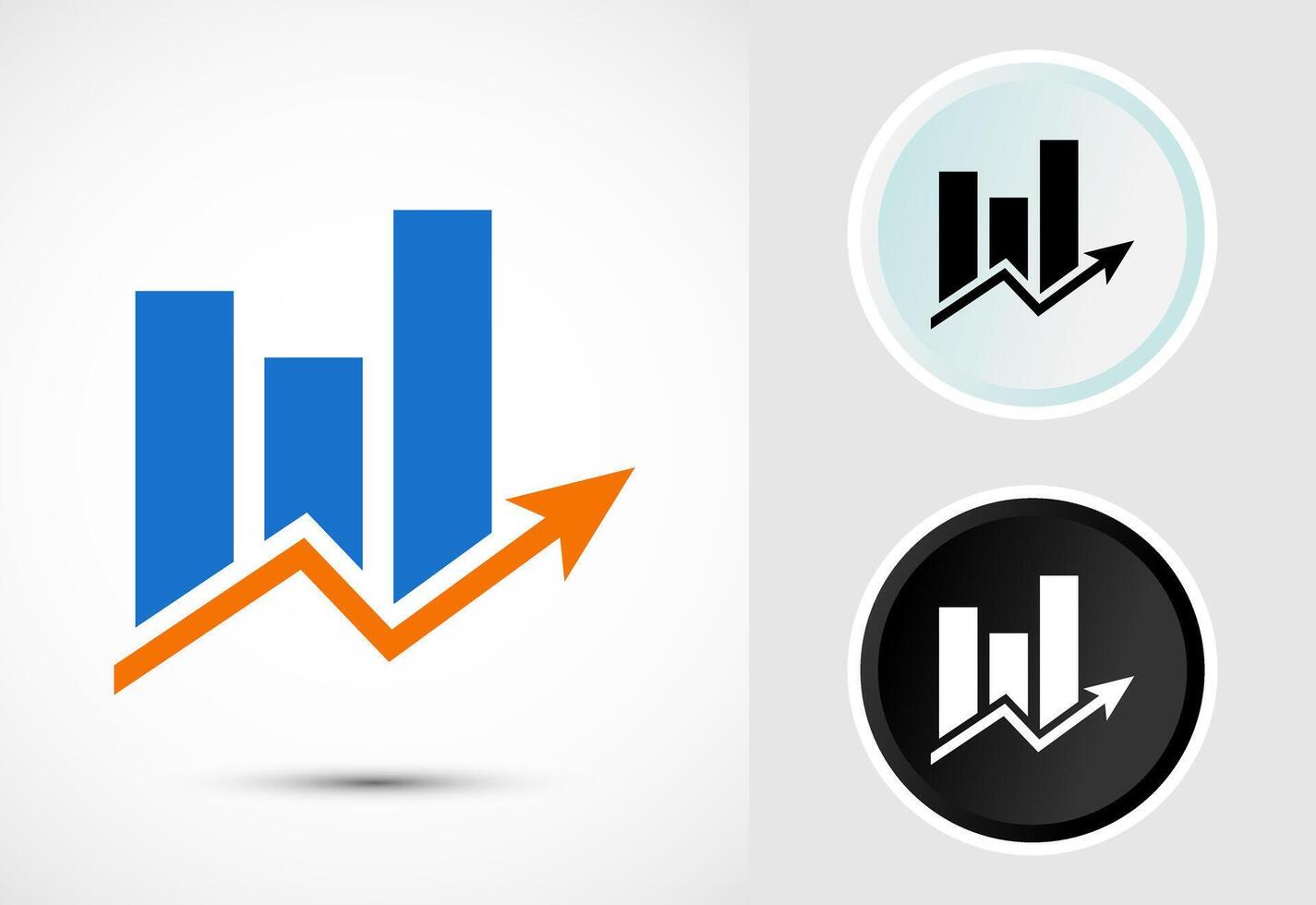 Growth Chart Icon Illustration for Business Metrics vector