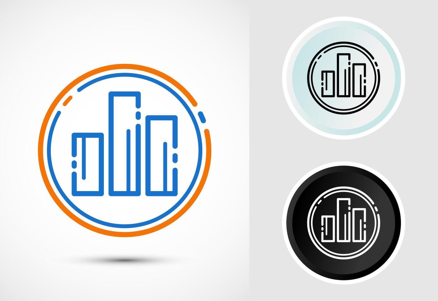 Bar chart icon design illustration, Graph logo, Growth sign, Growth chart vector