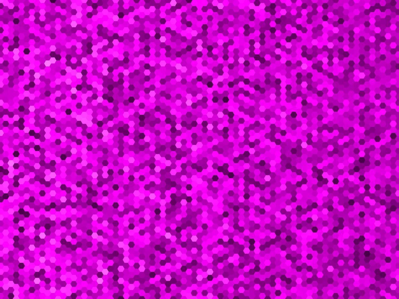 Purple pixel gradient background. Mosaic with background color change. Purple hexagonal background. vector