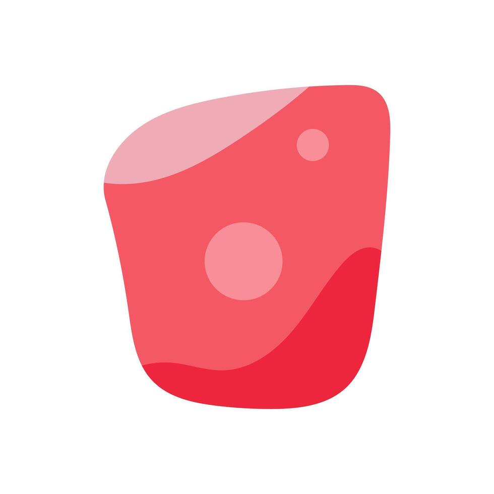 Climbing red hold in flat design. Bouldering stone for alpinism wall. illustration isolated. vector