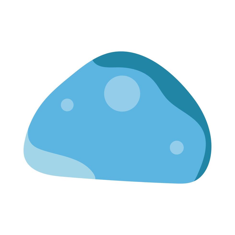 Climbing blue hold in flat design. Bouldering training stone for alpinism wall. illustration isolated. vector