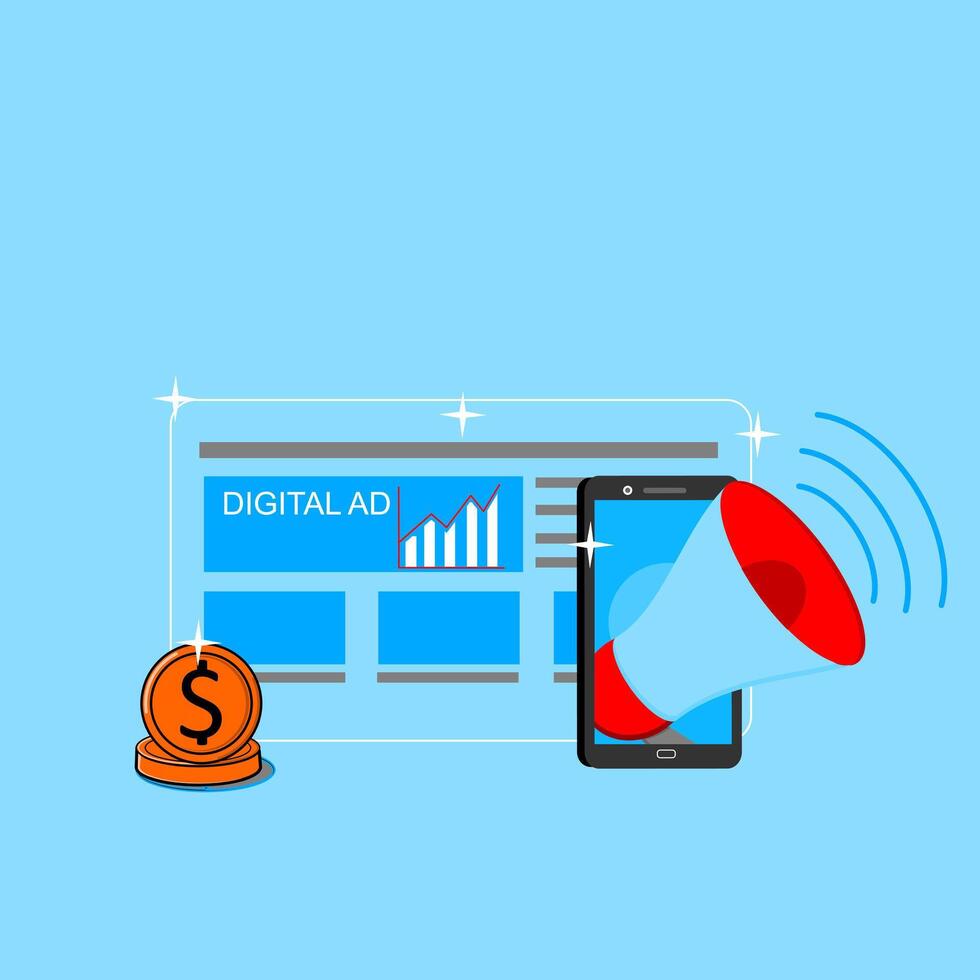 Digital marketing for small businesses vector