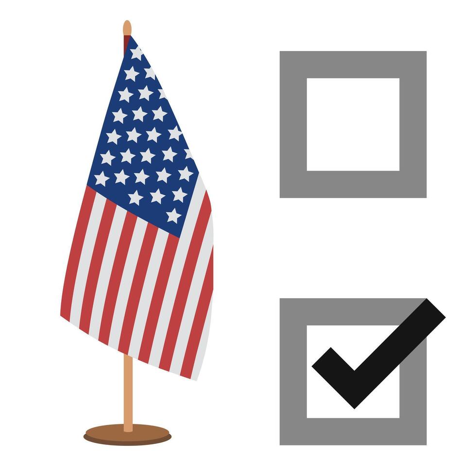 American Choice. An image of the American flag. Elections in the USA. vector