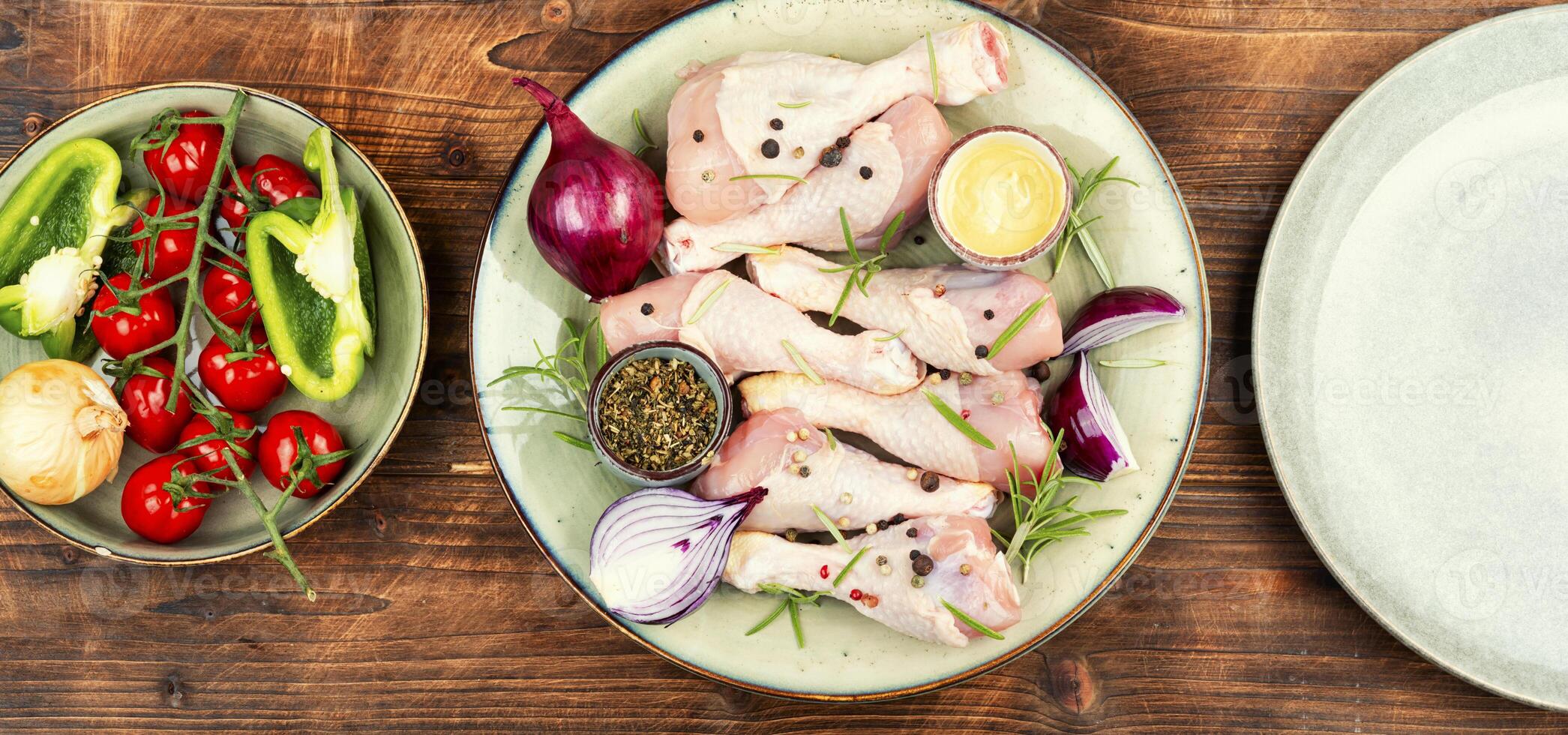 Raw chicken meat. photo