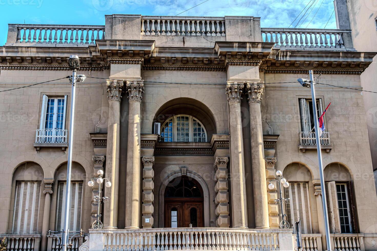 detail of the facade of the cathedral country photo