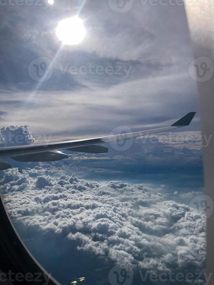 Hongkong - August 15, 2024 - Aerial scene of sky viewed from aeroplane photo