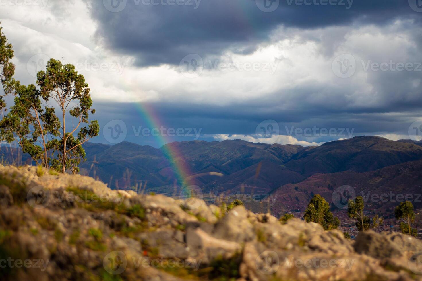 Rainbow over Cusco, Peru photo