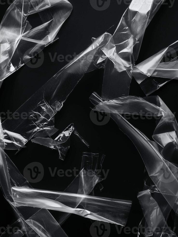 Transparent plastic strips are perfect for various crafting and packaging, essential for creativity photo