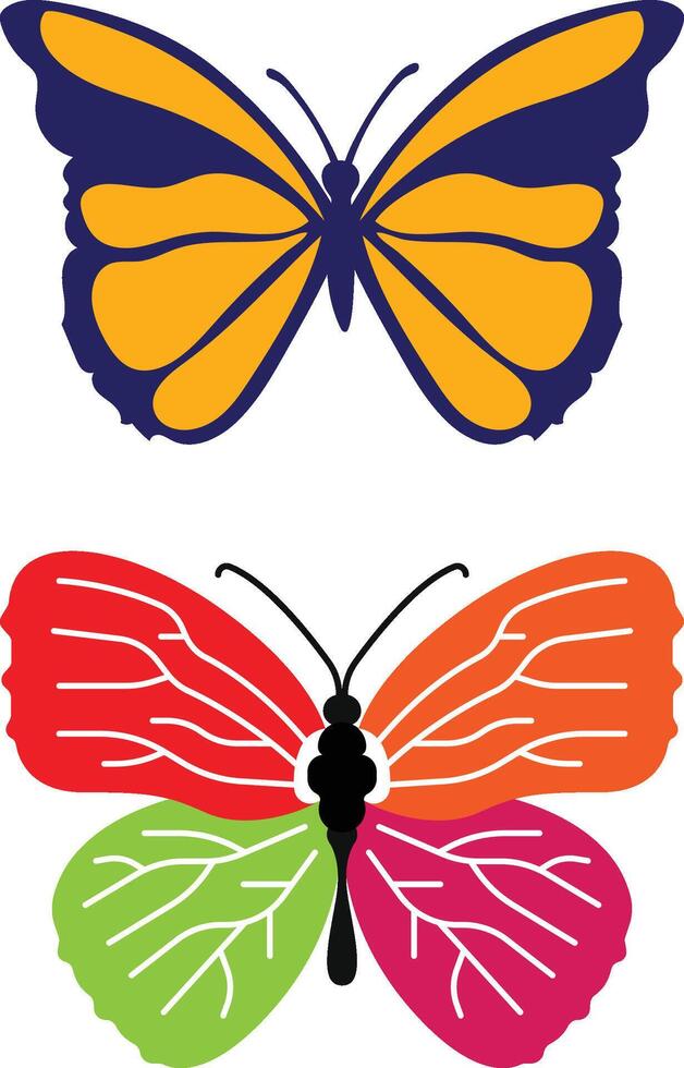 Butterfly icons design illustration isolated on white background vector