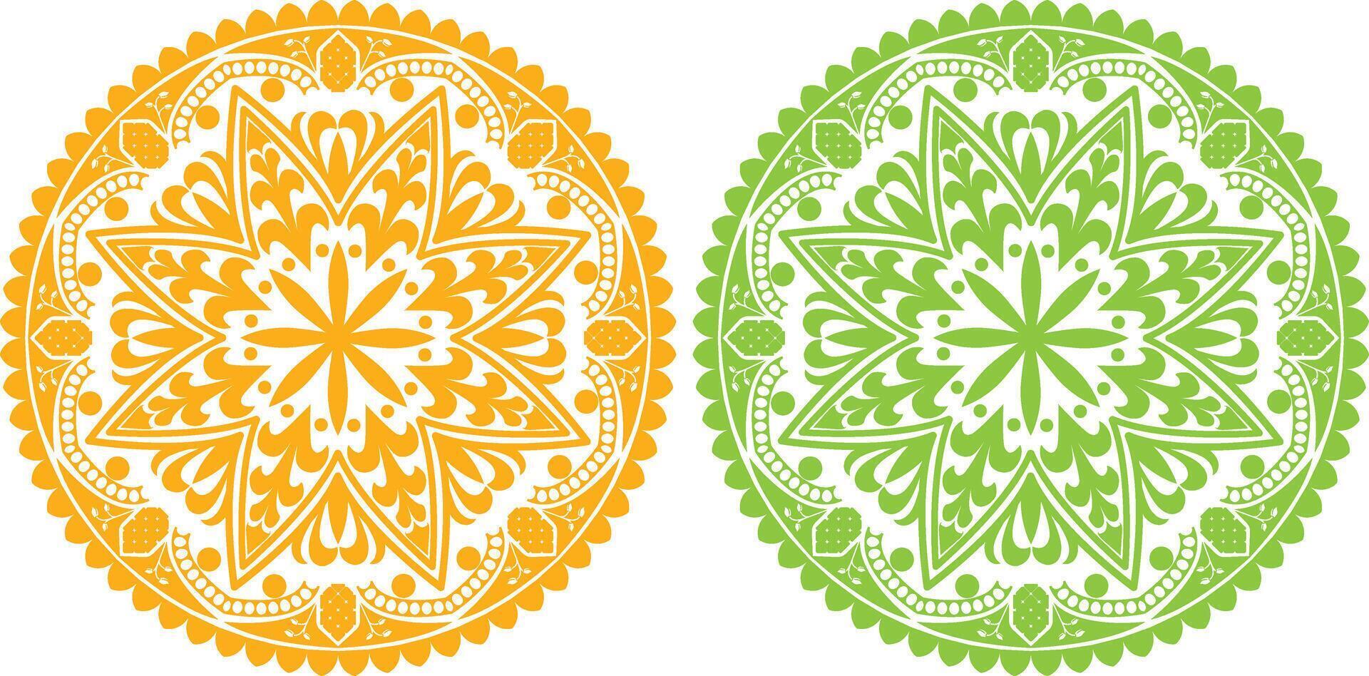 mandala decorative luxury for coloring book round with detailed floral ornaments. vector