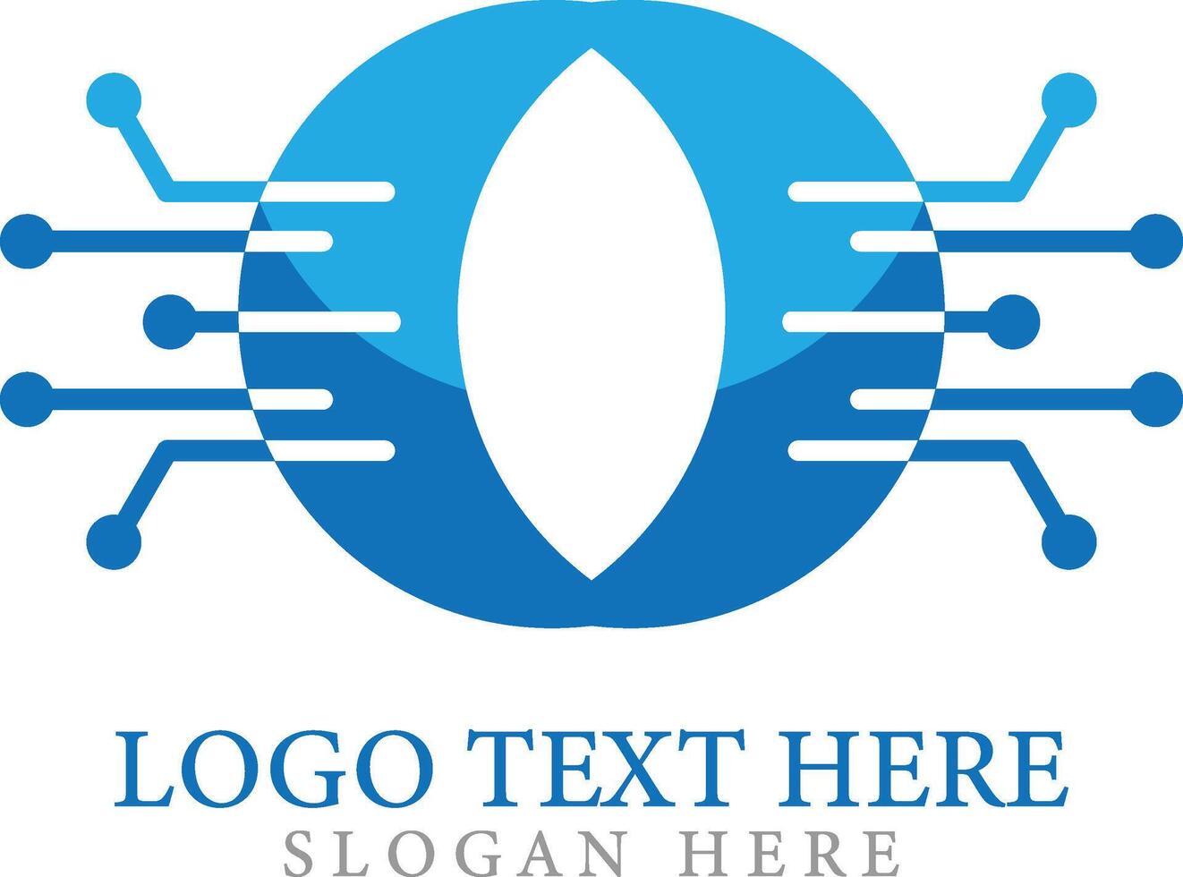 Digital technology logo amazing creative design template vector