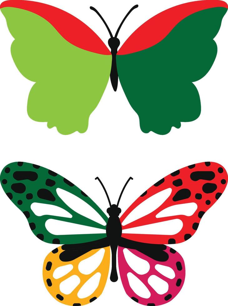 Butterfly colorful icons design illustration isolated on white background vector