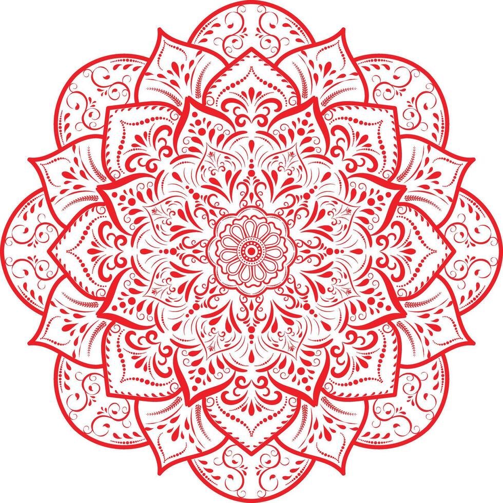 round flower mandala Luxury Ornamental Background Design decorative mandala for tattoo, Mehndi, Islamic Pattern, Ornament, Art, henna, Indian Pattern. vector