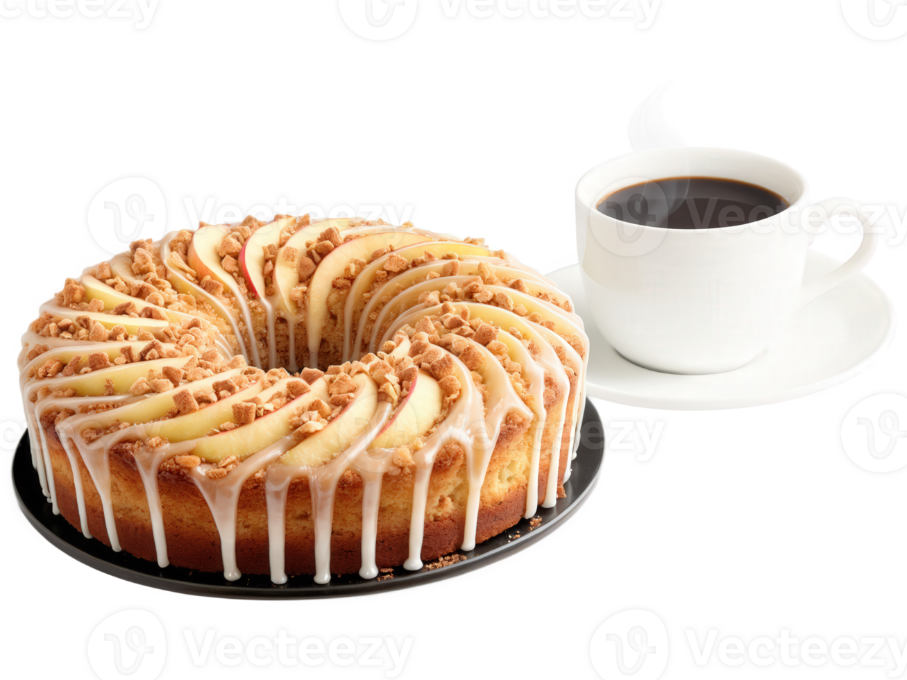 Apple Cinnamon Coffee Cake A tender coffee cake made with layers of spiced apples and a cinnamon-sugar streusel topping. This png