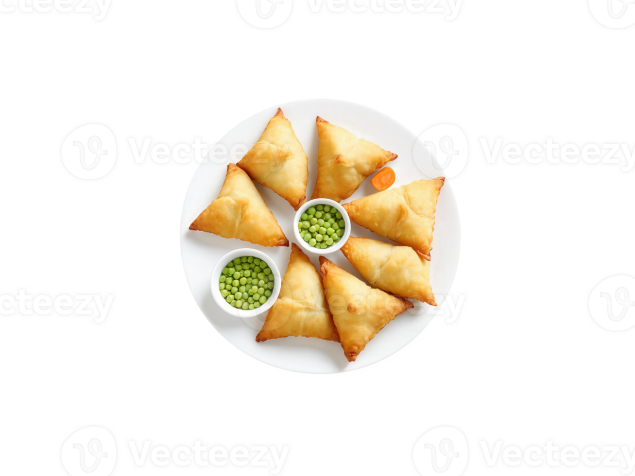 Potato Samosas Crispy fried pastry filled with spiced mashed potatoes, peas, and carrots. A popular Indian appetizer with a flavorful png