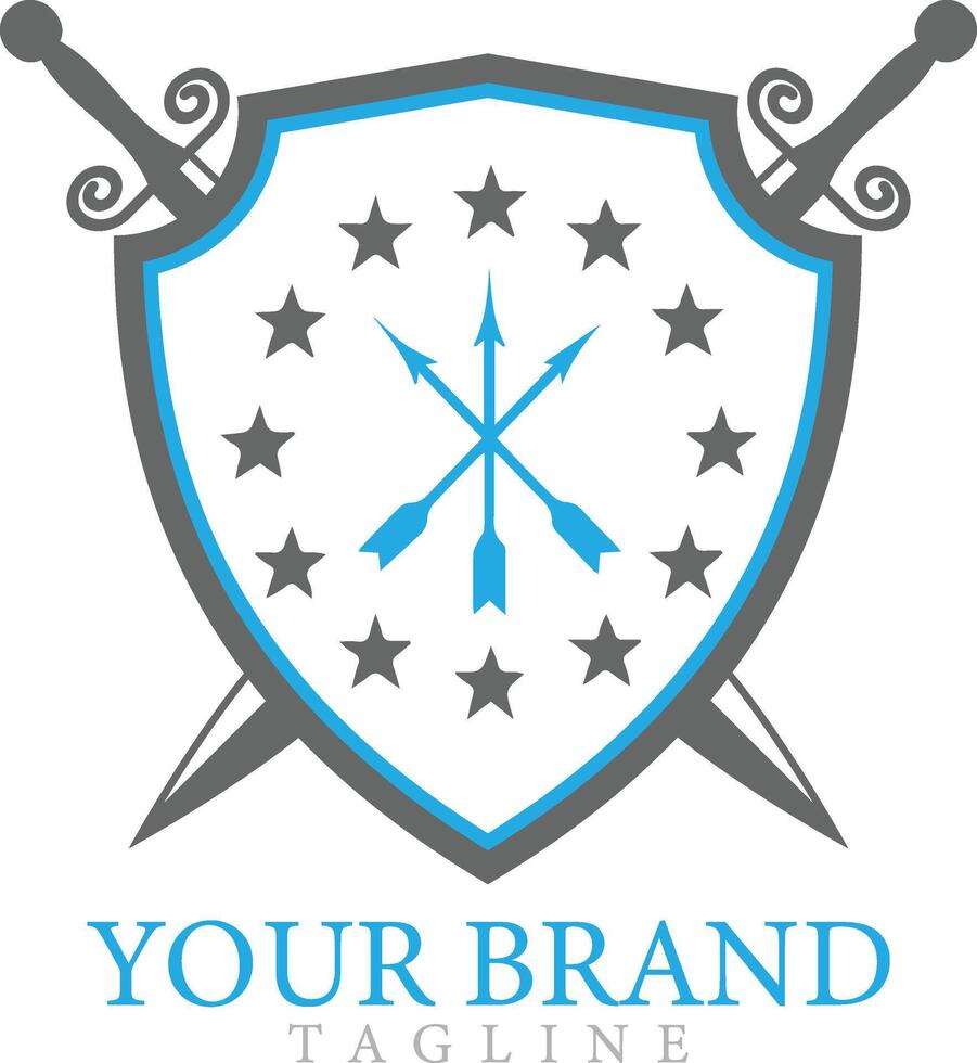 Simple shield icon logo design template symbol of security badge vector