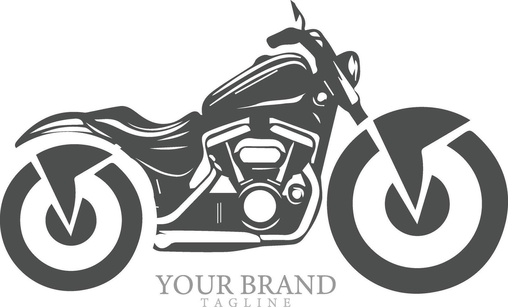 Chopper Motorcycle illustration logo transport retro stylish bike. vector