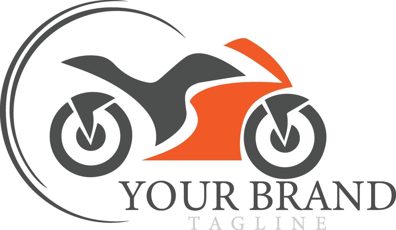 Modern bike logo design illustration for transport touring riding motorcycle. vector