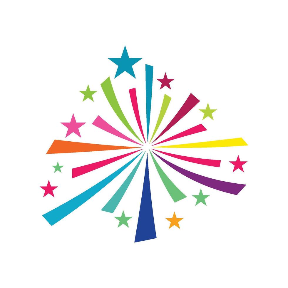 fireworks logo template icon vector