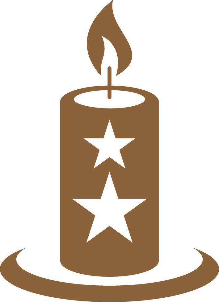 Candle icon on white background romantic valentine vector