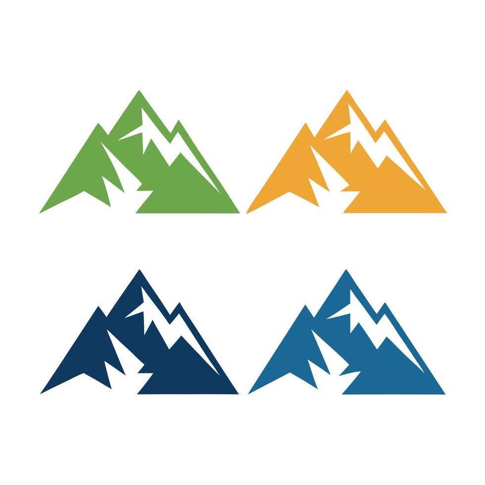 Mountain logo icon design with a white background vector