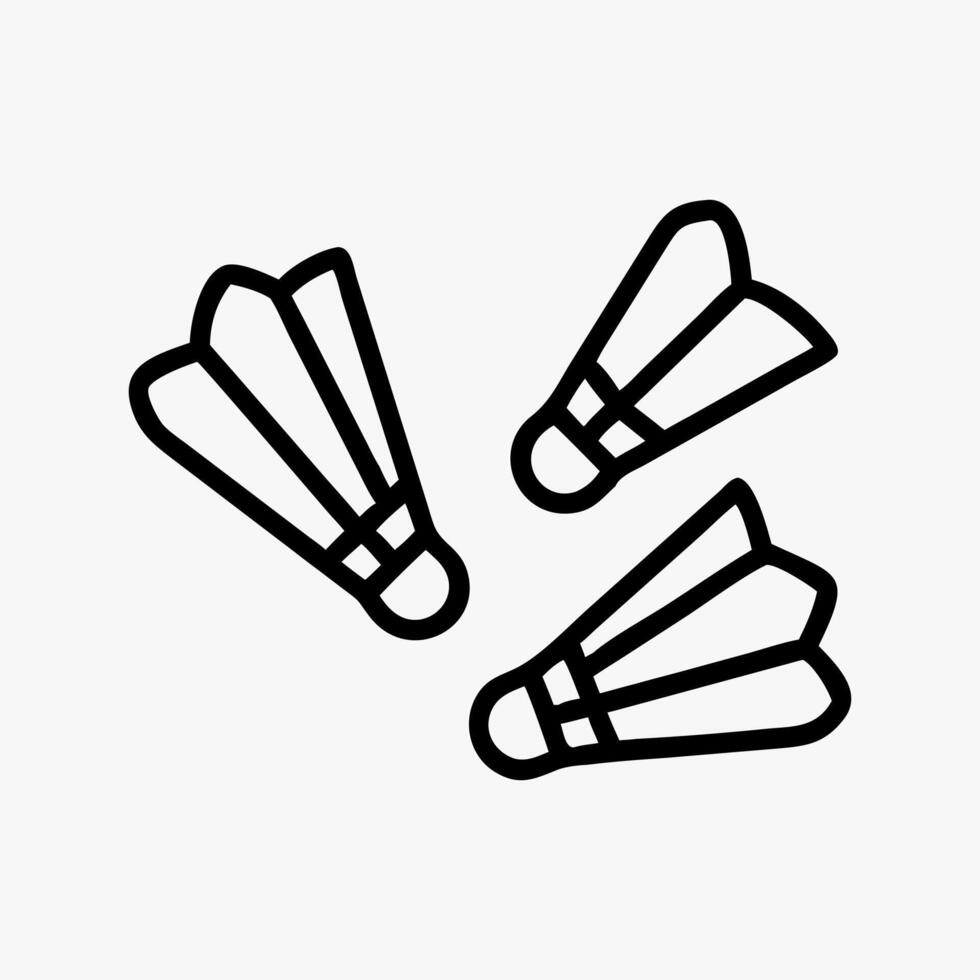 Badminton ball icon design vector