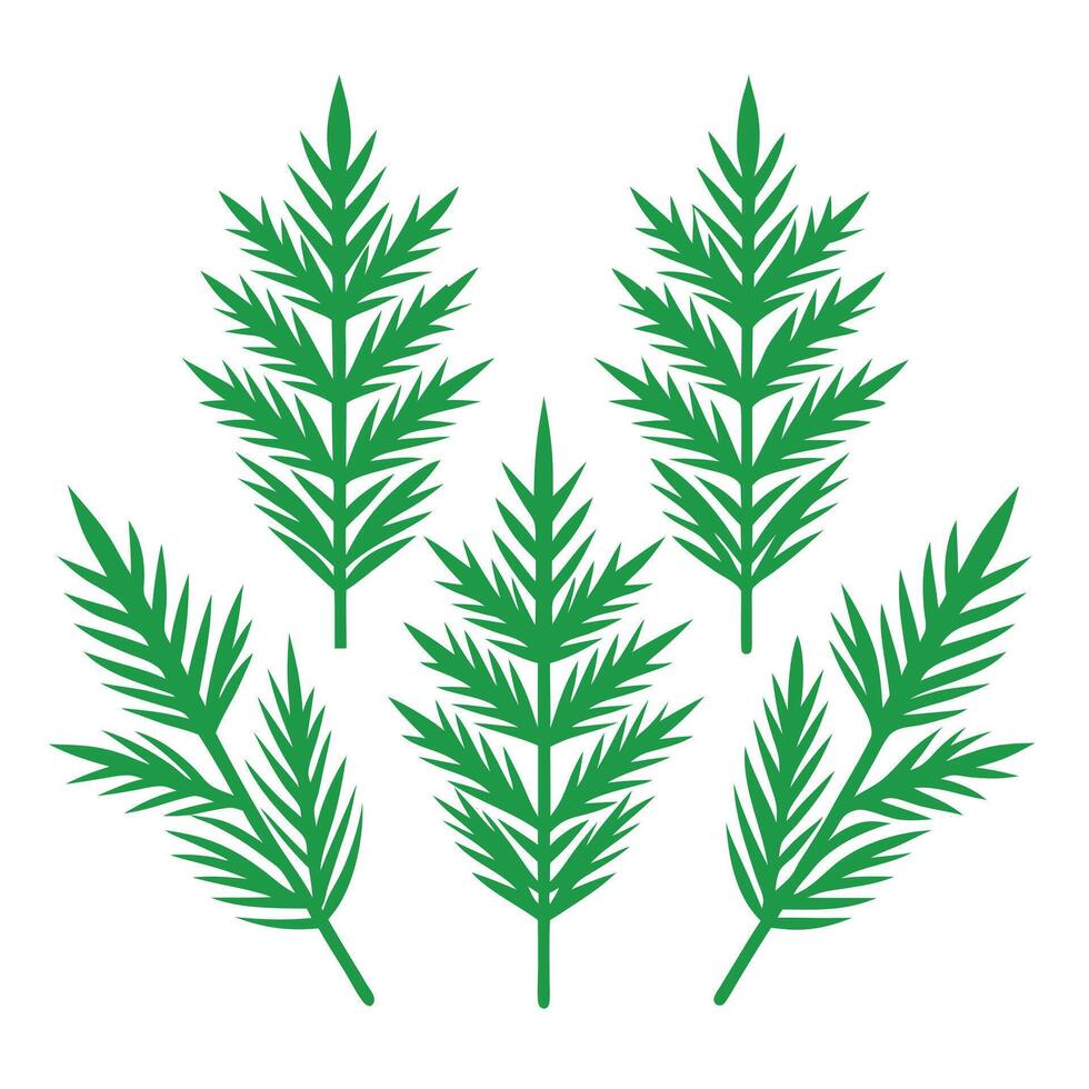 Christmas tree branch icon design vector