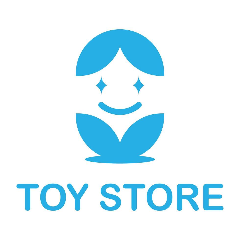 toy store flat minimalist logo design vector