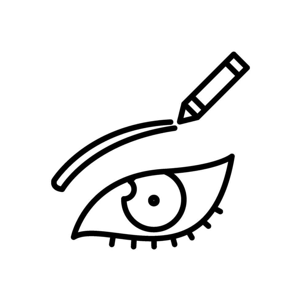 eyeliner icon, line style icon vector
