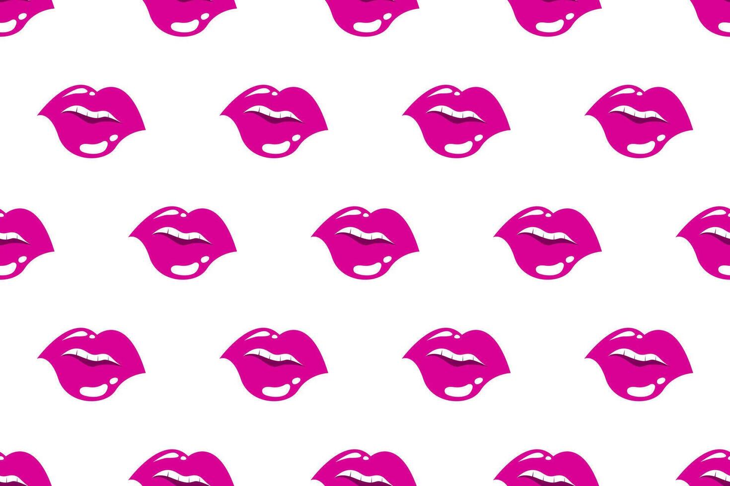 Lips seamless pattern background template vector