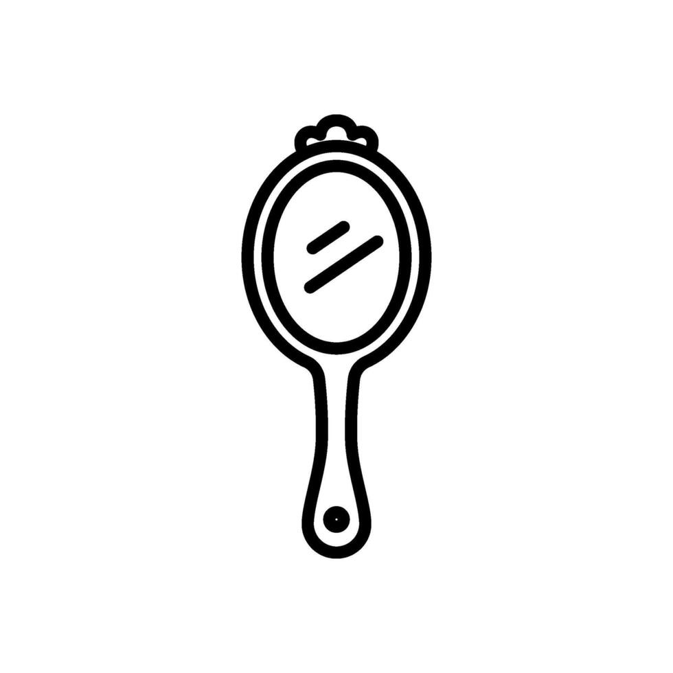 hand mirror icon, line style icon vector