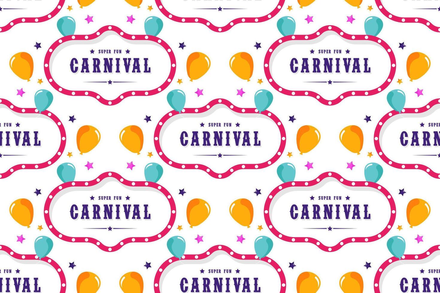 Carnival seamless pattern background template vector