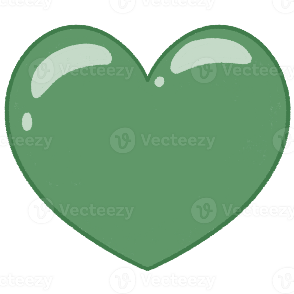 green heart clipart png