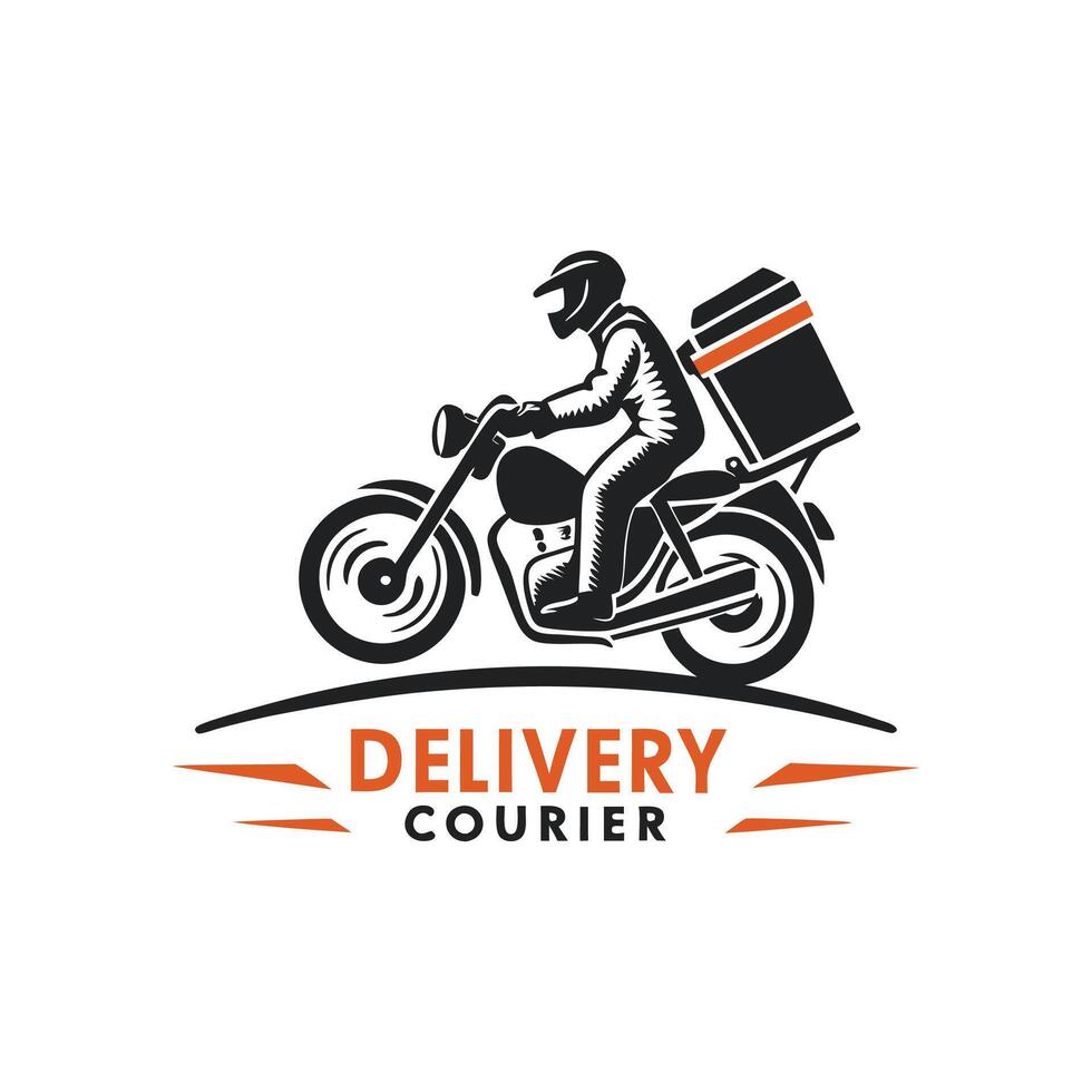 Delivery courier logo design vector