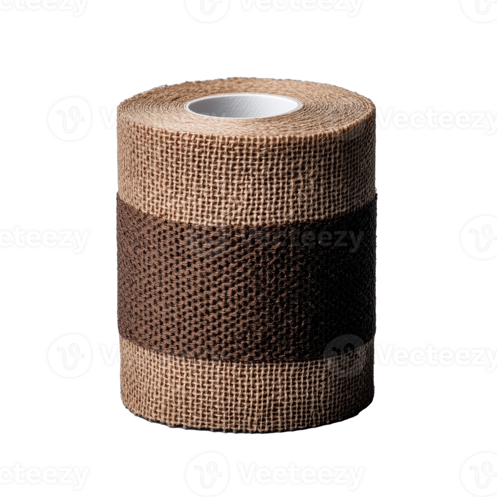 Brown and Beige Roll of Medical Bandage on Display png