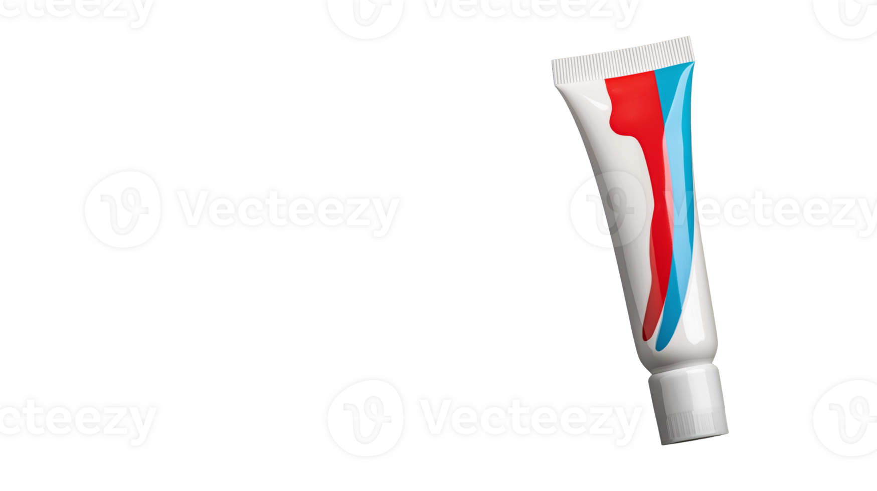 Red and Blue Toothpaste Tube on Transparent Background png