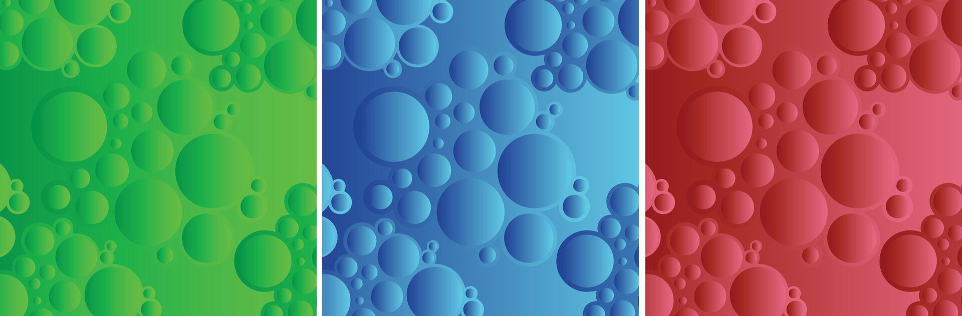 Abstract geometric background with Green Blue Red gradient circles Can be use for landing page, wallpaper backgrounds vector