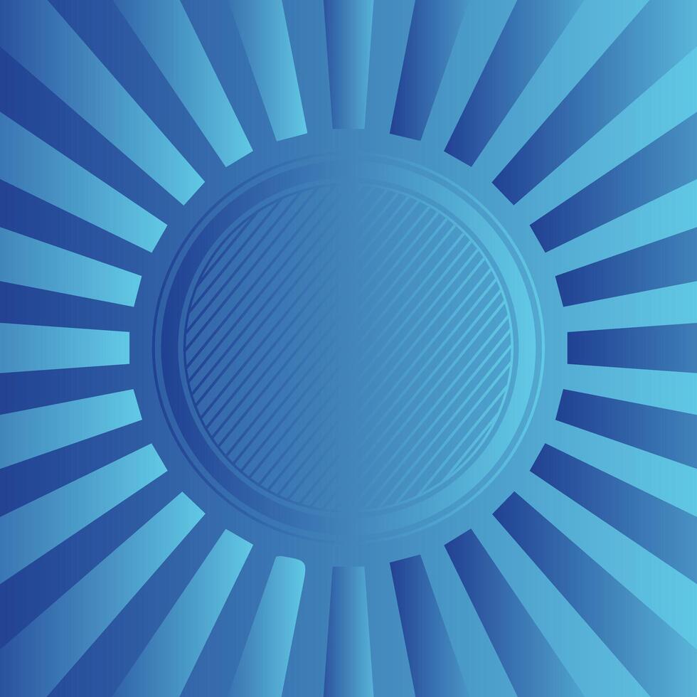 Abstract Blue sun rays sunburst backdrop background. Modern seamless retro vintage burst sunrise template wallpaper design. vector