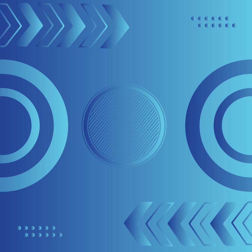 Abstract blue gradient geometric shape with circle background. Modern futuristic background. Can be use for landing page, presentations, and wallpaper backgrounds vector
