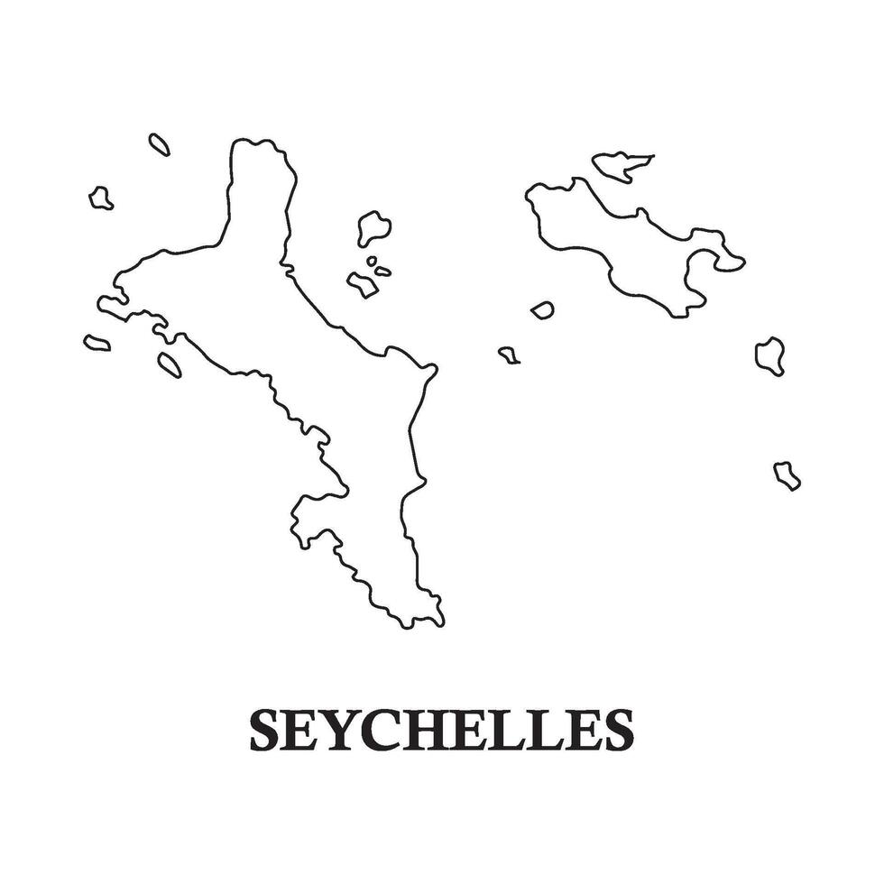 Seychelles country map icon design vector