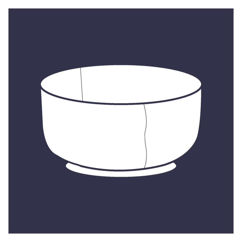 minimalist bowl design vector