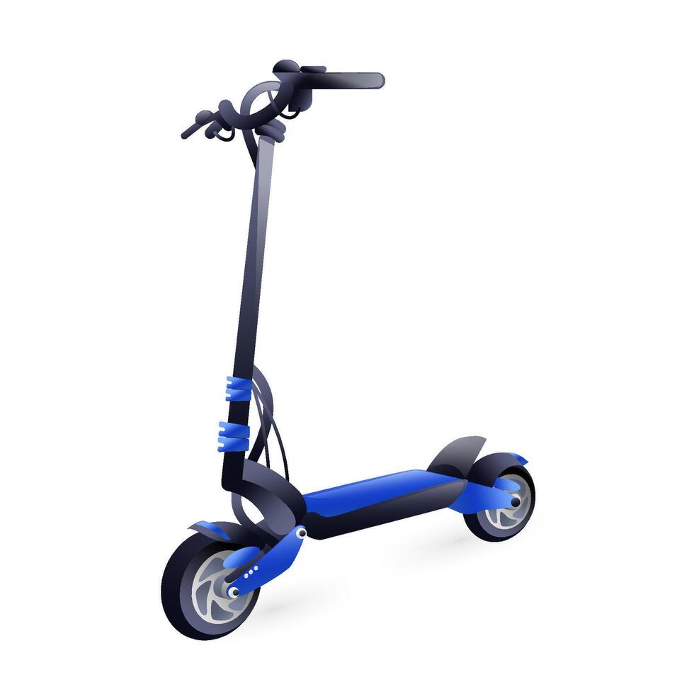 Realistic electric scooter illustration in 3D style. vector