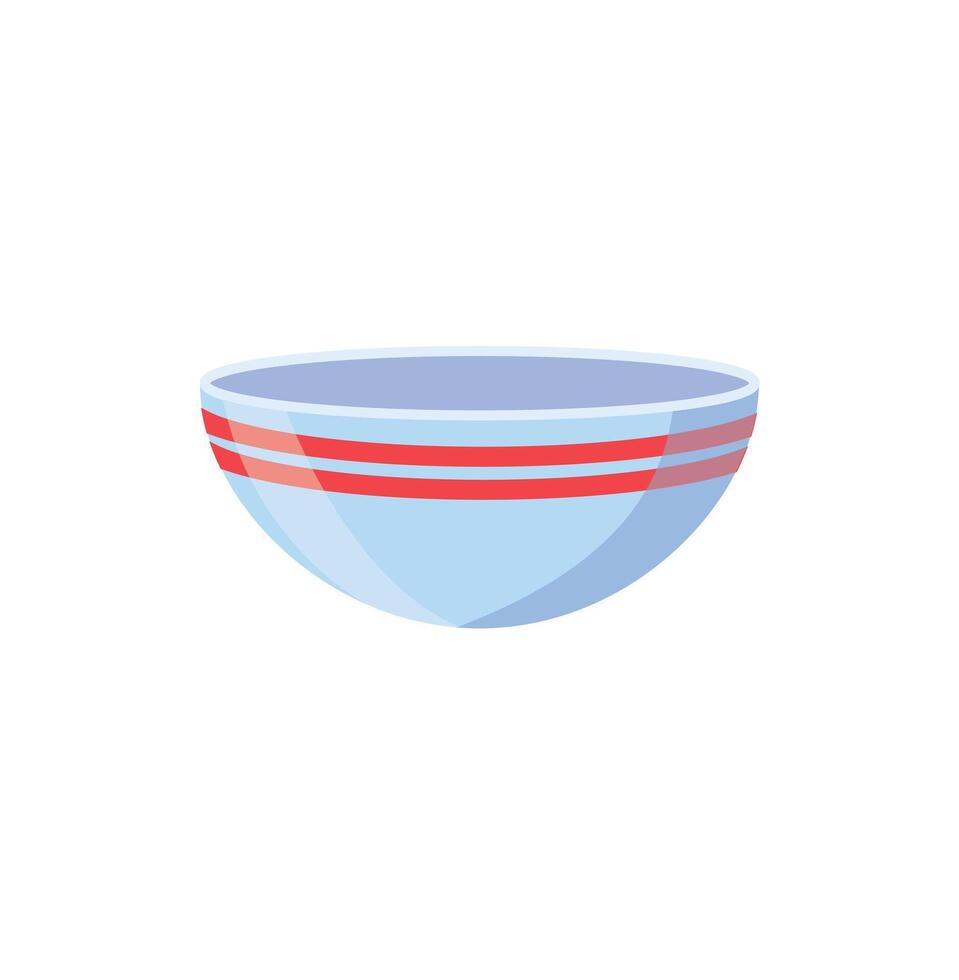 Blue Bowl. Bowl on white background. vector