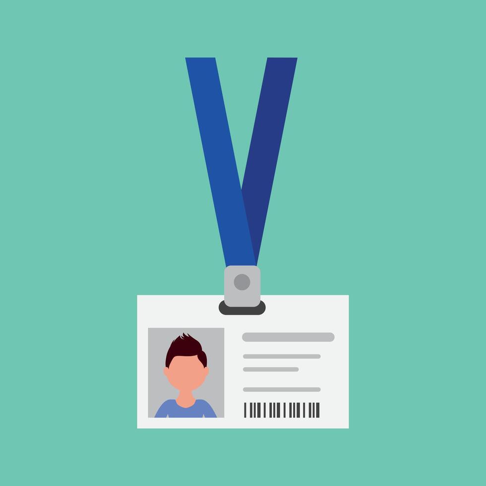 Identification card badge, employee ID. Horizontal badge for identifying employees in companies, seminars, trainings, presentations and other events. vector