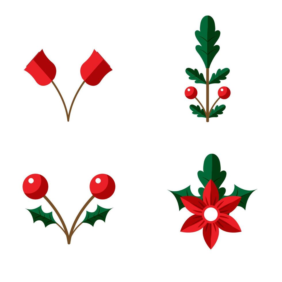 Red flower art vector