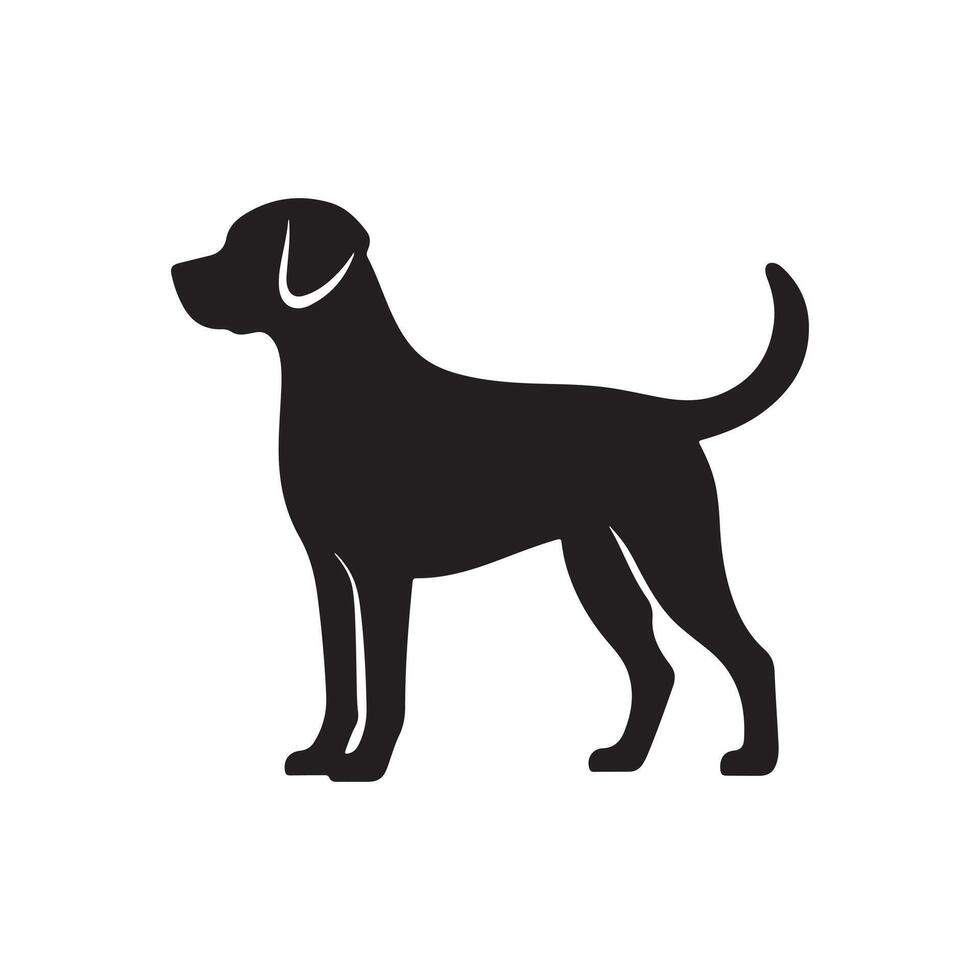 Minimalist Dog Shape for Branding and Logos vector