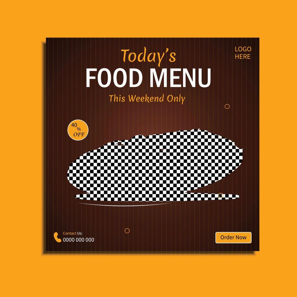 A social media post for food marketing vector