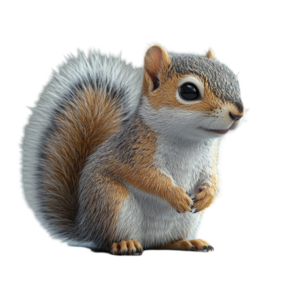 Squirrel Cartoon Stand on Transparent Background png